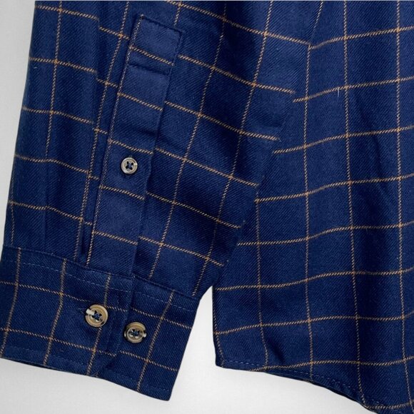 NWT CHRISTIAN LACROIX Blue Window Pane Long Sleeve Shirt M - Picture 3 of 6